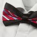 Motýlek Aldi Stripe Black Red